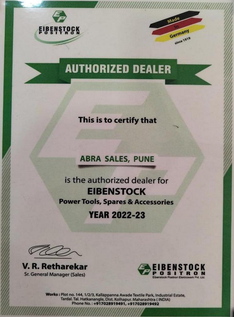 Eibenstock Certificate